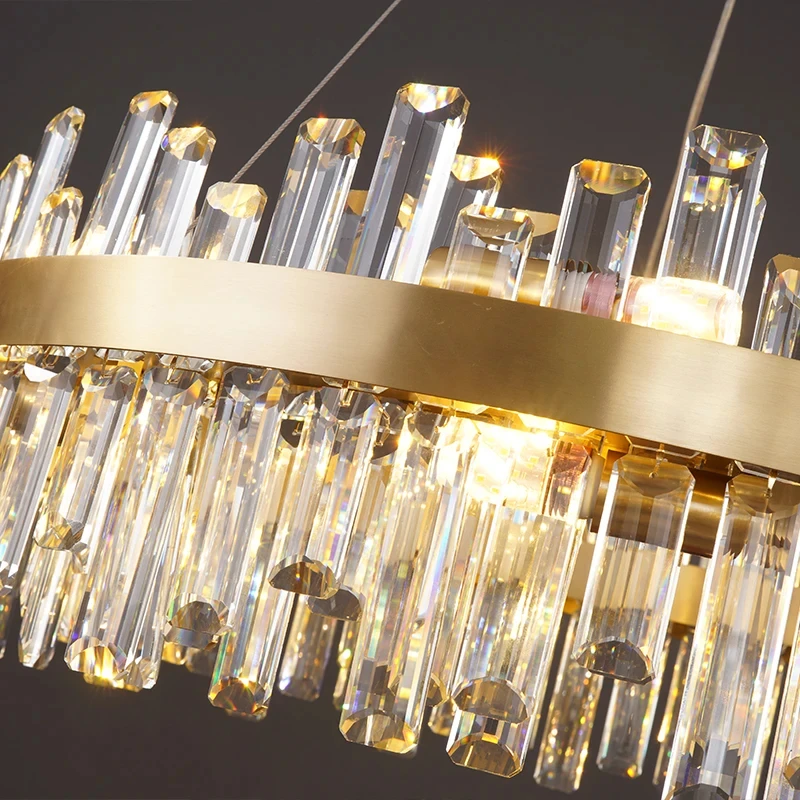 Luxury Modern K9 Crystal Chandelier Creative and Minimalist Living Room Light Bedroom Light high-end kKitchen iIsland Chandelier 6