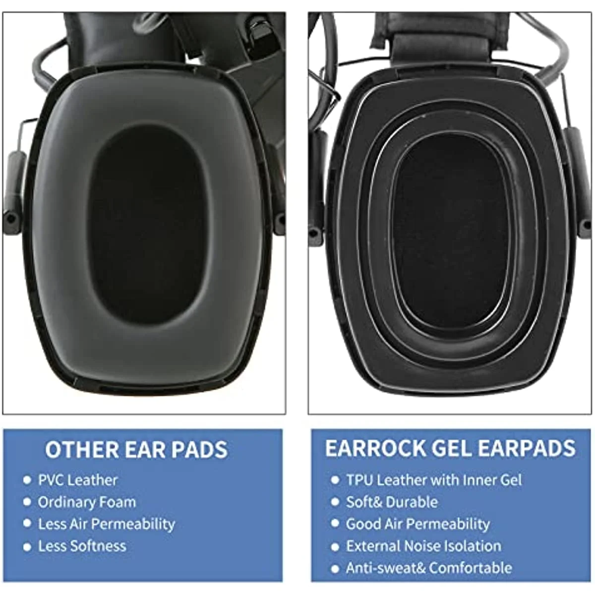 Replacement Silicone Gel Ear Pads Cover Walkers Razor/Howard Leight Honeywell Impact Earmuffs electronic earmuffs headphone cover silicone earbud covers