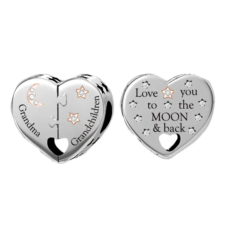 Fit Original Pan Charm Bracelet 925 Silver I Love You Forever Grandma Bead For Making Women Grandma Grandson Berloque 2024 DIY 3