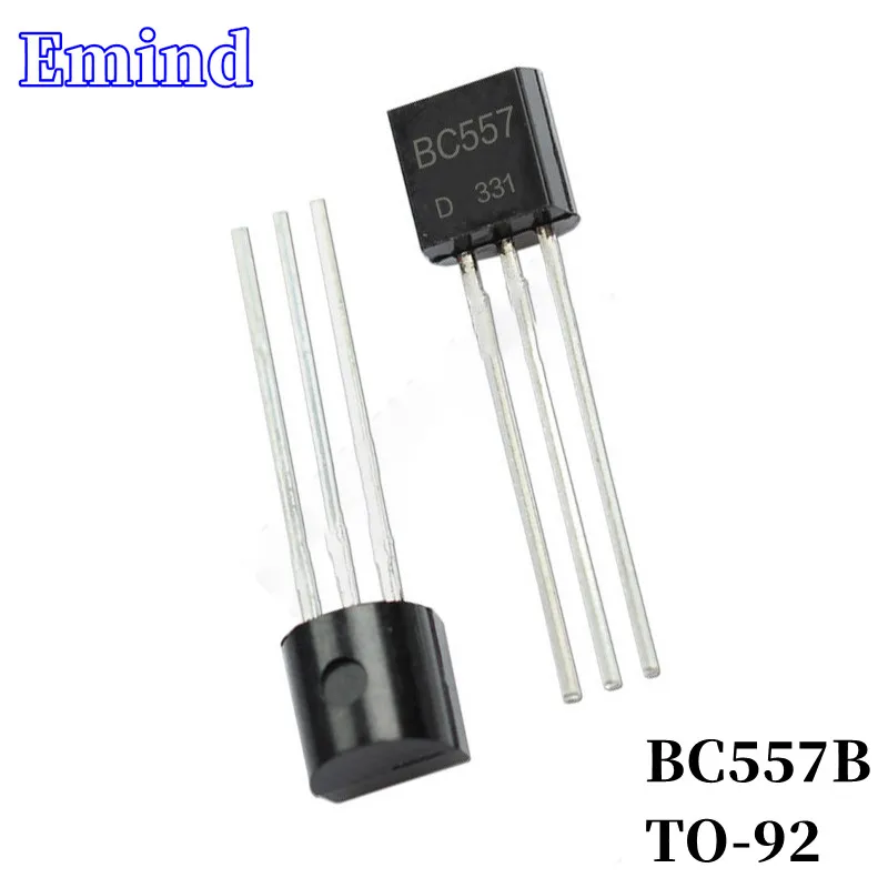 

100Pcs BC557B DIP Transistor TO-92 Type PNP Bipolar Amplifier Transistor 45V/100mA
