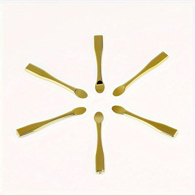 6pcs Mini Eye Cream Spoon Compact Face Cream Digging Spoon for Cosmetic Lotions Mixing Sampling Beauty Tool