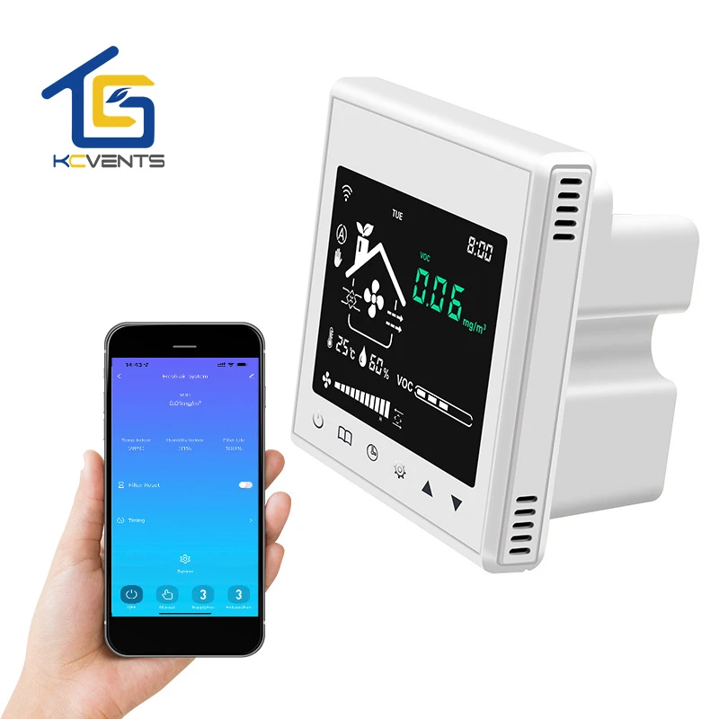 Fresh Air Ventilation System Smart Controller Indoor Temperature Humidity  Monitor| | - AliExpress