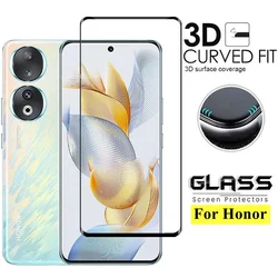 Premium 3D Full Cover Tempered Glass Screen Protector - 2 Screen Protector (For Honor 90)