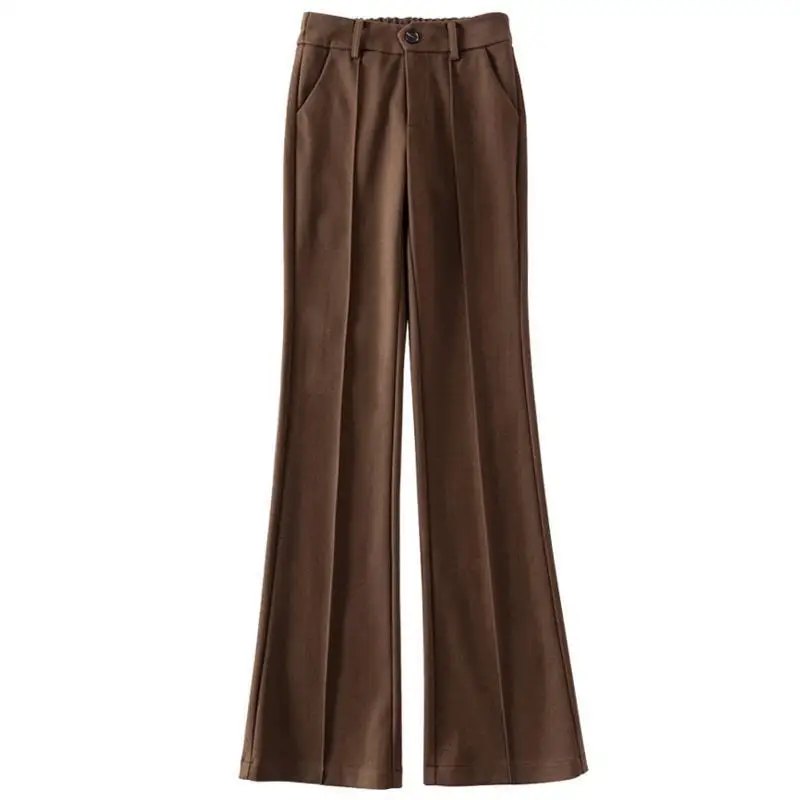 Women High Wiast Suit Pants 2022 Solid Colors Casual Flare