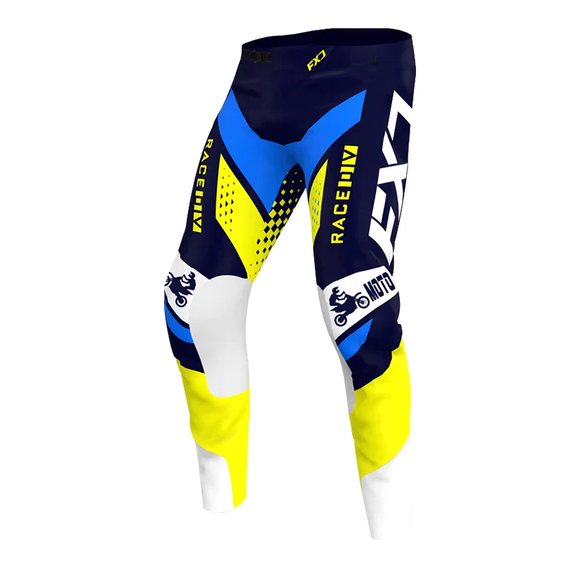 모토크로스 팬츠 엔듀로 크로스 30 32 34 36 38 레이싱 오프로드 MX MTB MOTO 남성 여성용 마운틴 블랙 화이트 핑크 옐로우 블루 성인용