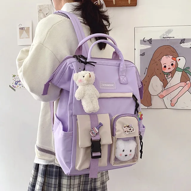 SEETIC 2021 Fashion School Bags For Teenage Girls Waterproof School Backpack For Girls Kawaii Backpack For School Women Backpack 1