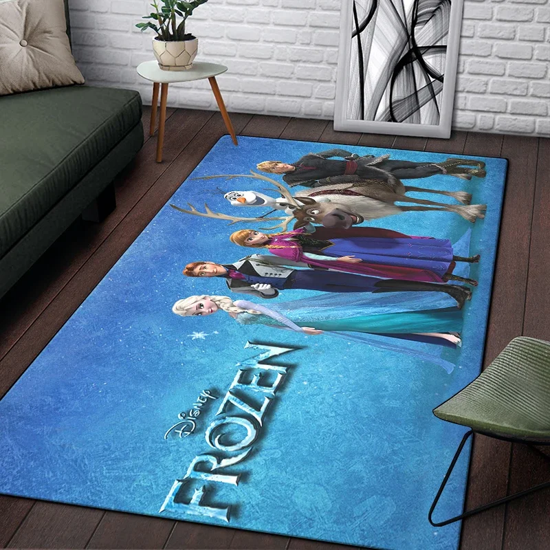 Decorative Carpet Frozen Elsa Princess Carpet Rug for Living Room Bedroom Decoration Picnic Camp Kitchen Carpet Crawling Decoration