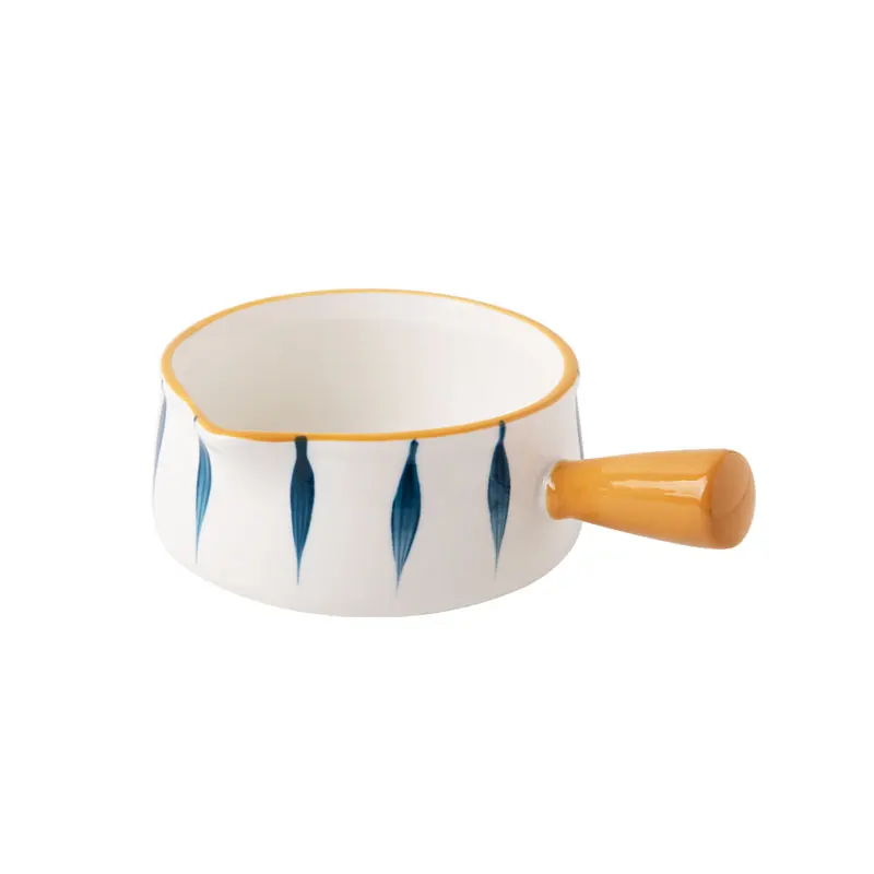 Ceramic sauce boat, finger bowl, milk pouring pot and guiding bowl, can enter the oven