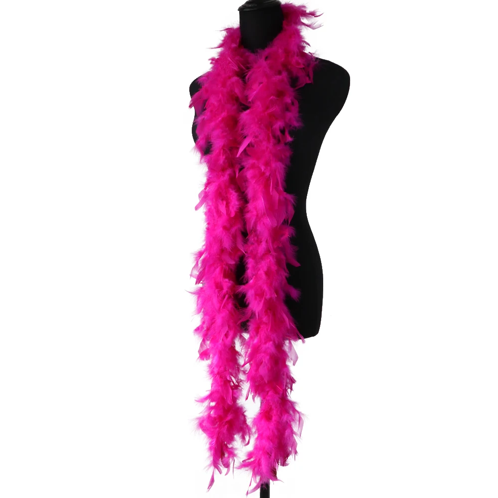 Description Picture 3 of item2 Yards Fluffy Turkey Feather Marabou Boa  38-40g Wedding Party Christmas Trees Decoration Shawl/Scarf Natural Plume Accessories