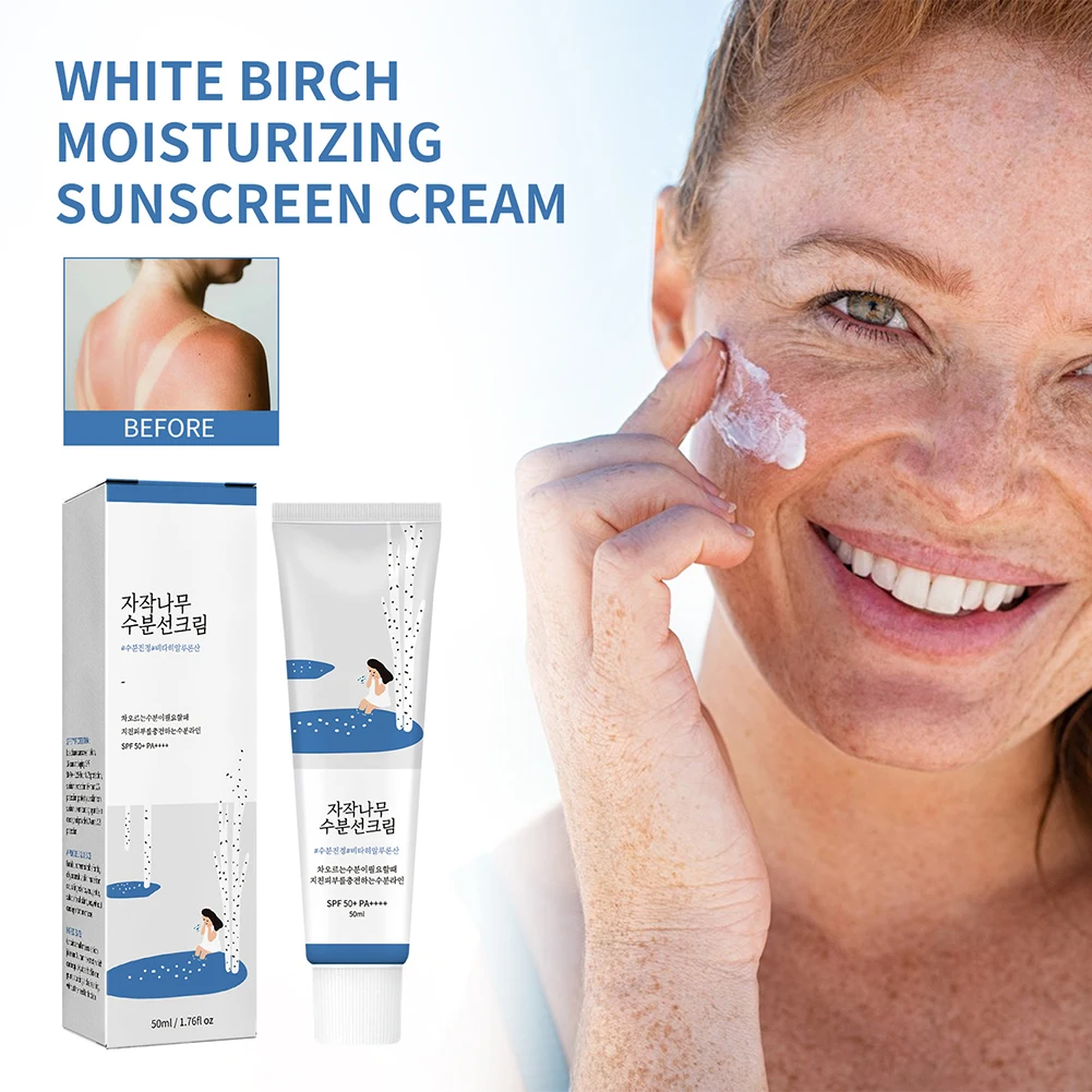 50ml Body Sunscreen SPF Refreshing No-Greasy Isolation Sun Screen Cream Natural UV Protection Cream For Women Men