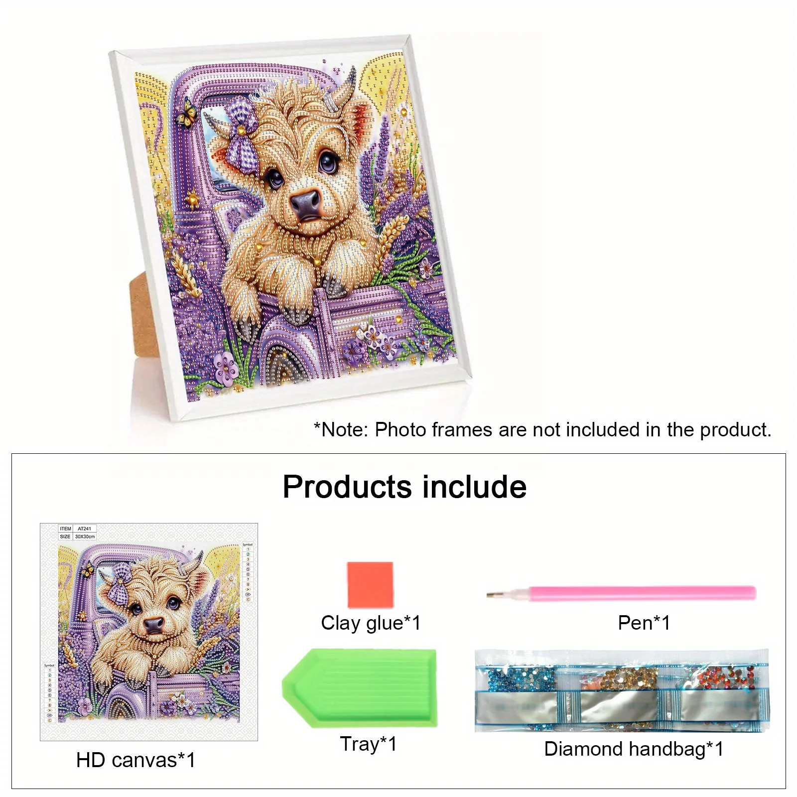 DIY Cute cow 5D Special Shape Diamond Art Kits for Beginners Diamond Art Painting Kits for Home Wall Decoration Gift diamond painting diamond art painting kit diamond painting set