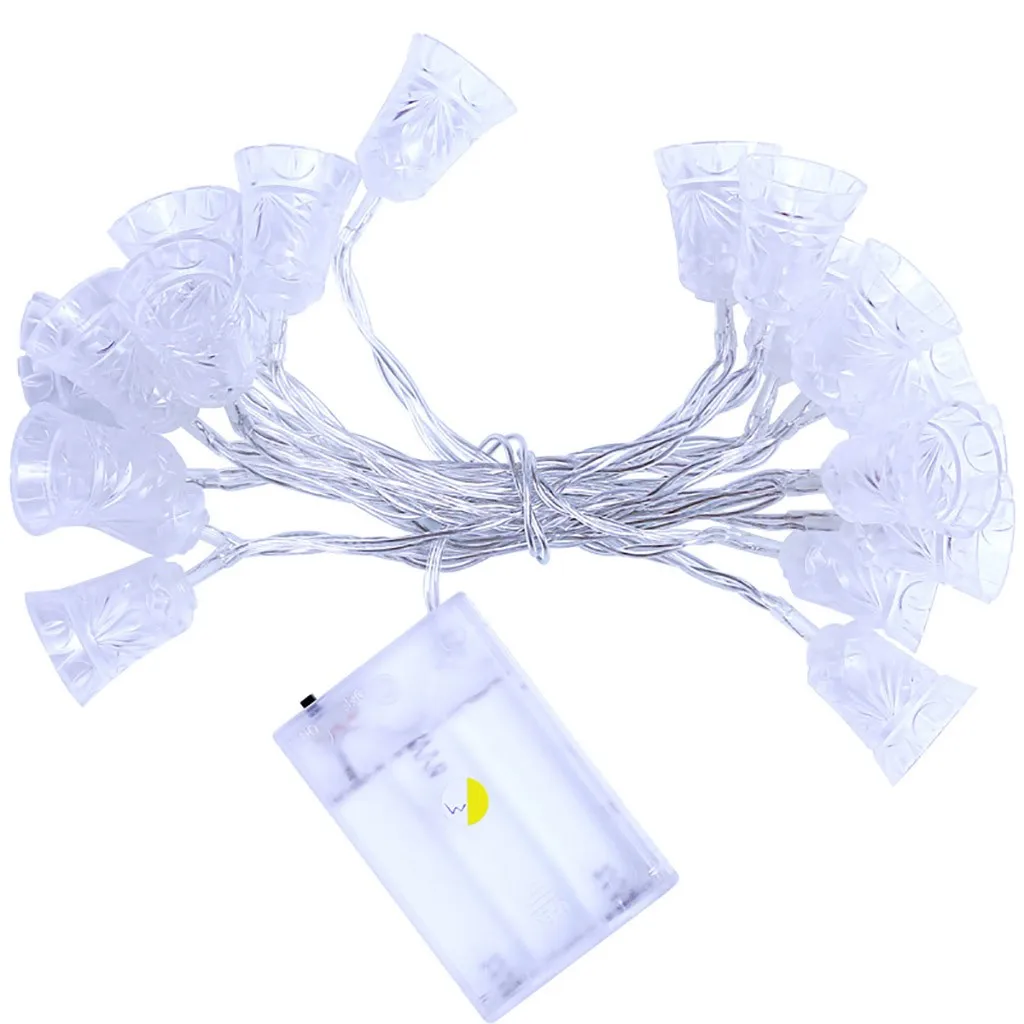 Led Christmas Lights Mini Bells Garland 1.5m 3m 6m Fairy String Lights Battery Operated Christmas Party Tree Decoration for Home