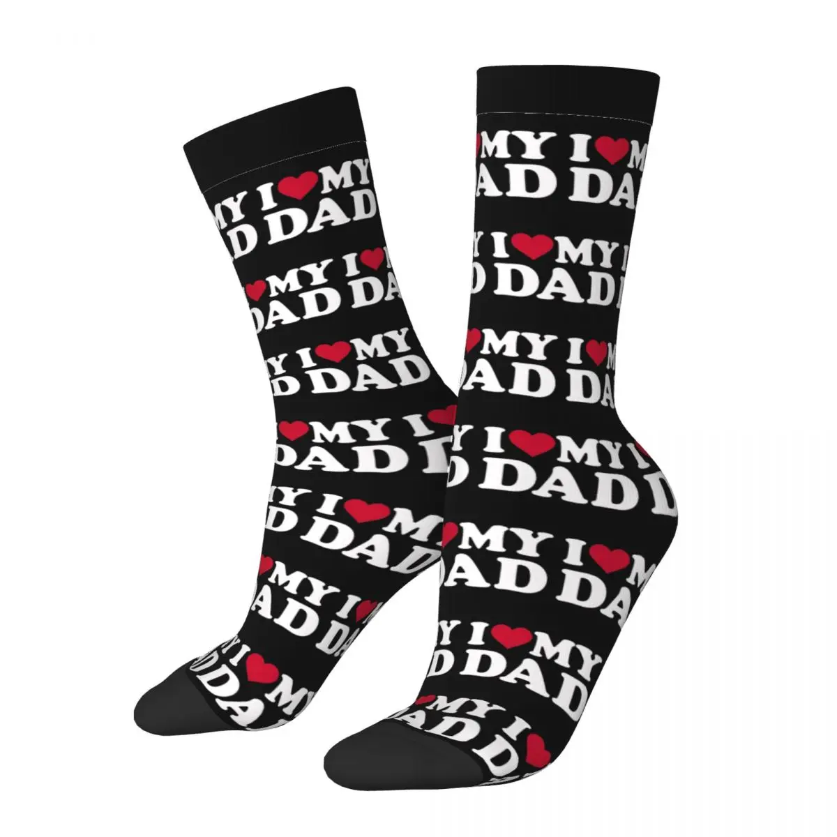 

I Love My Dad Mom Girlfriend Boyfriend Socks Men Women Polyester Casual Socks Harajuku Spring Summer Autumn Winter Socks Gifts