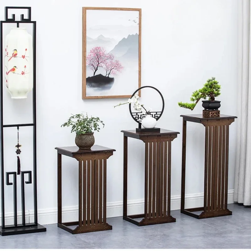 Solid Wood Indoor Plant Stand Living Room Ground Landing Shelf Perfect for Flowers Sofa Side and Home Decor