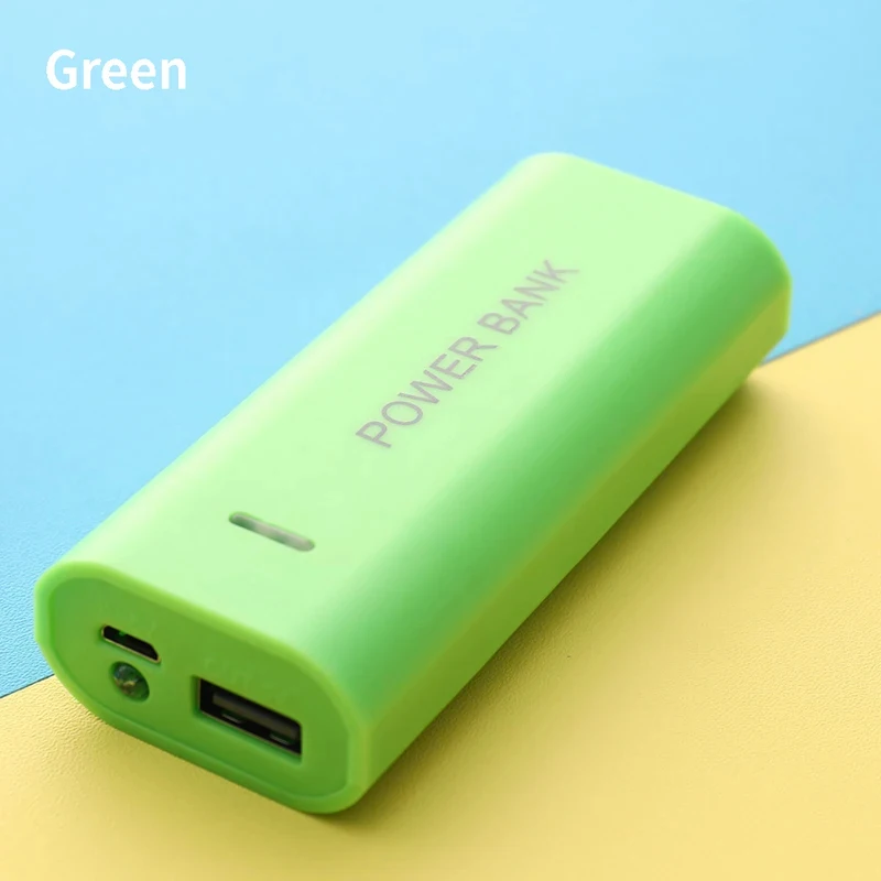 1/2pcs 5V 5600mAh 1 셀 18650 USB 전원 은행 배터리 충전기 케이스 DIY 박스 전화 전자 충전용 배터리 제외