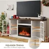 59" Fireplace TV Stand for TVs Up To 65 in With Storage and Glass Doors, 23" Electric Fireplace, Media TV Console 6