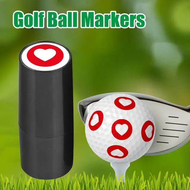 Small Golf Ball Stamp Golf Ball Marker Stencil Quick Dry Stencil No Ink Pad Required Photosensitivity Auto Oil Out Waterproof 3