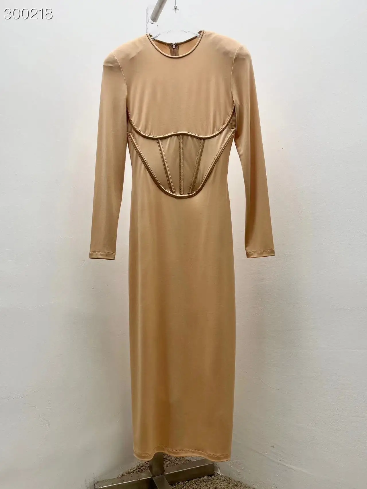 

Fyion 2022 Summer Women Runway Designer Vintage Long Dress O-Neck Long Sleeve High Quality A-Line Solid Dresses