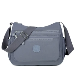Women's Waterproof Nylon Crossbody Shoulder Bag - Stylish Messenger Handbag (PURPLE)