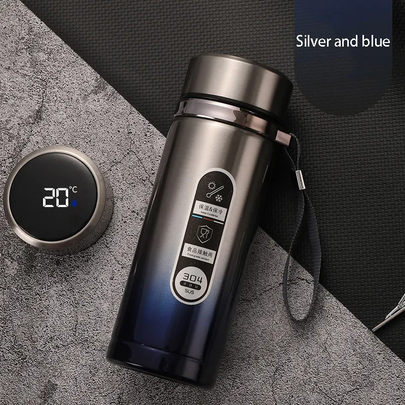 LED Temperature Display Insulated Stainless Steel Thermos Cup - 500ml
