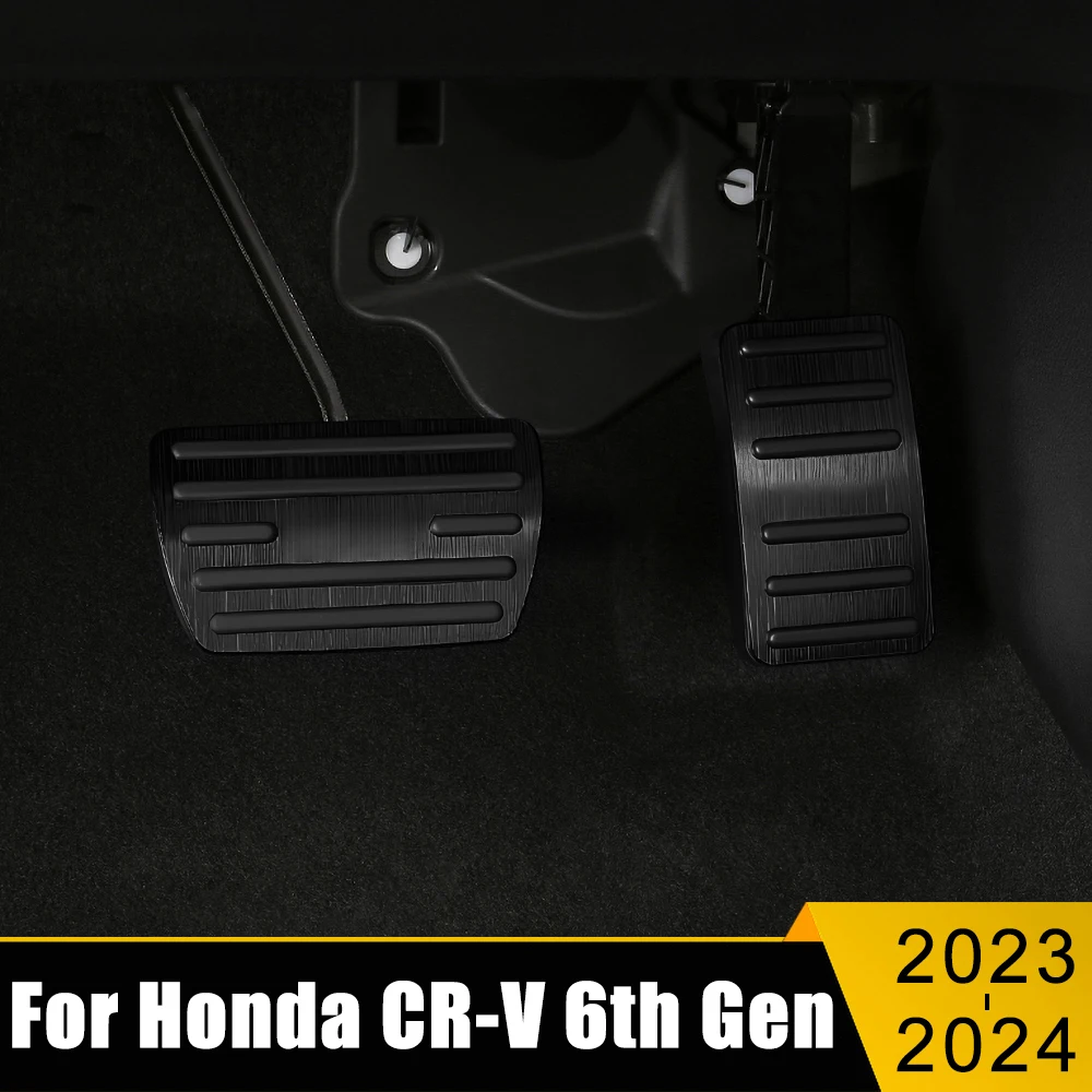 ฝาครอบแป้นเหยียบอลูมิเนียมอัลลอยด์ Great-luck สำหรับ Honda CR-V (2017-2020) – ชุดแป้นเหยียบแก๊สและเบรกกันลื่น สีน้ำเงิน ไม่ต้องเจาะรู