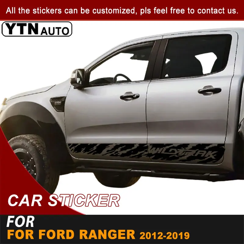 

Для Ford Ranger 2012 2013 2014 2015 2016 2017 2018 2019 Wiltrack маркировочная полоса Боковая дверь кузов автомобиля стикер графические виниловые наклейки