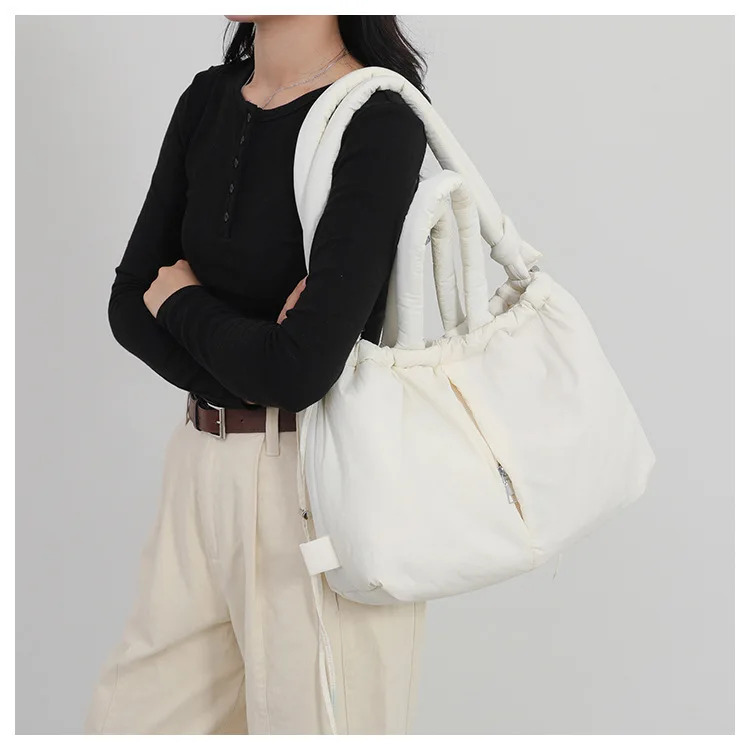 Shoulder Bag Ladies Handbag Crossbody Bag Casual nylon padded tote bag designer soft puffer women shoulder crossbody bags Simple Vintage large capacity handbags
