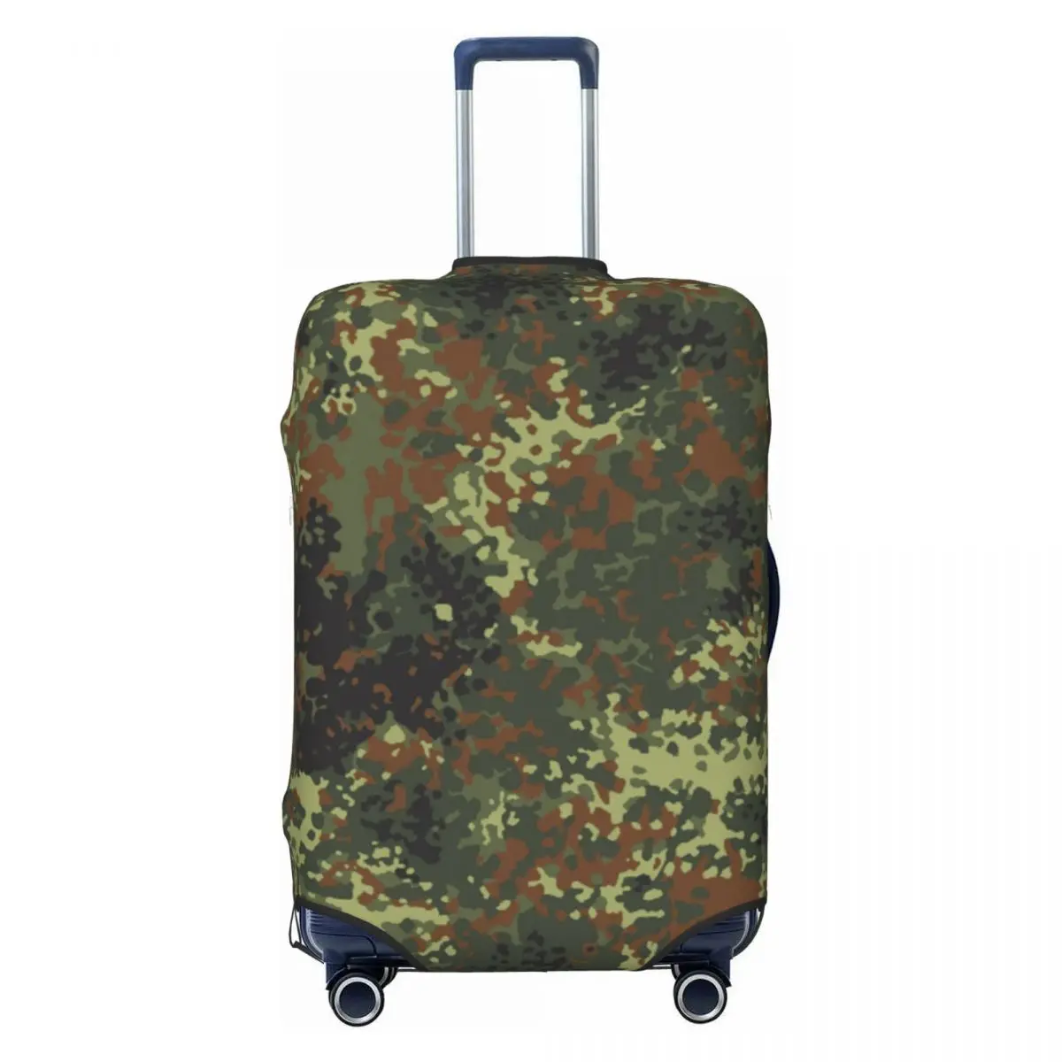 

Custom Flecktarn Camo Suitcase Cover Elastic Military Army Camouflage Luggage Protective Covers for 18-32 inch