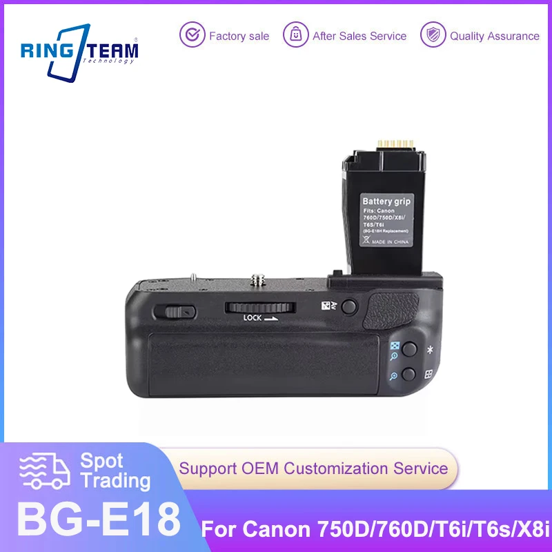 Battery Grip BG-E18 for Canon EOS 750D 760D Rebel T6i T6s X8i 8000D DSLR Camera BGE18 Grip