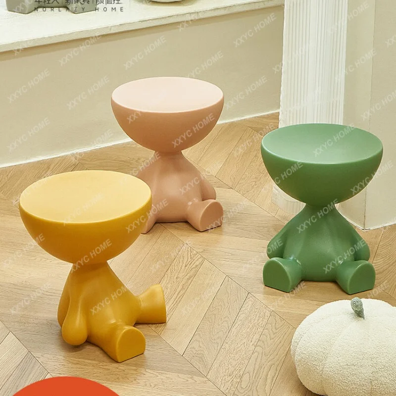 

Creative Tea Table Plastic Stool Living Room Simple Lying Flat Sofa Side Table