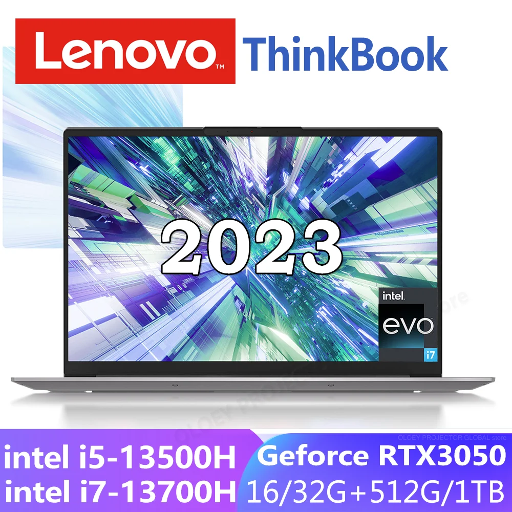 새로운 레노버 ThinkBook 16 + 노트북 2023 i7-13700H/i5-13500H RTX3050 4G 16G/32GB 512G/1T/2TB SSD 16 2.5K LED 스크린 사무실 노트북