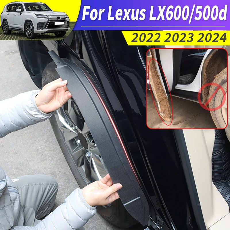 

For 2021 2022 2023 2024 Lexus LX600 LX500d rear wheel fender lining LX 600 500d Exterior Upgraded modification accessories