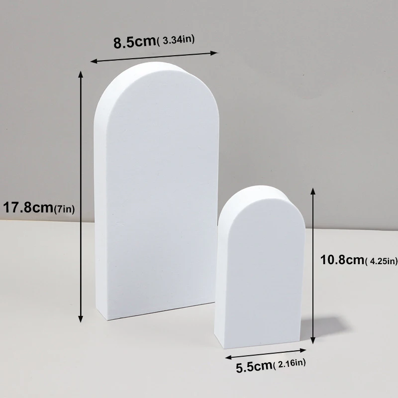 Enhanced Photo Studio White 3D Ornaments & Jewelry Display Background Props