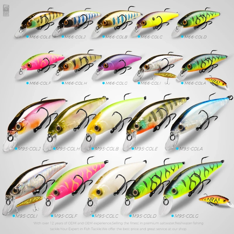 BEARKING Squad Minnow 95mm 14.8g 65mm 6g Tungsten weight system SP fishing lures assorted colors crank wobbler crank bait