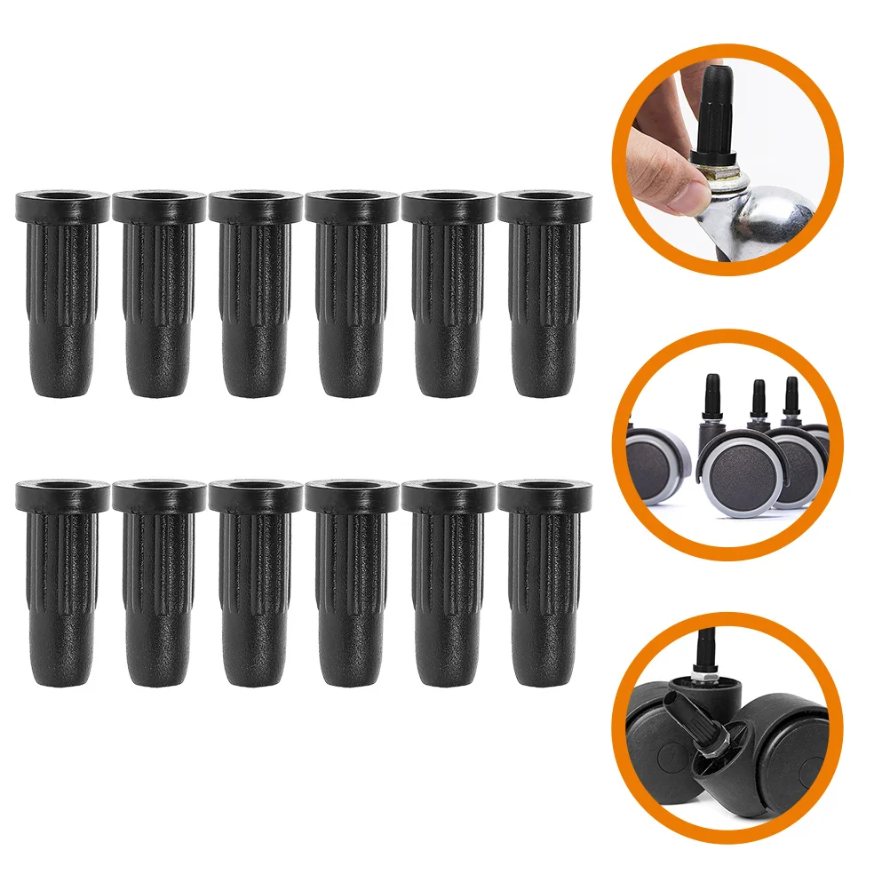 12 Pcs Chair Cover Stool Swivel Caster Protector Wheel Stopper Case Protective Slide Rail