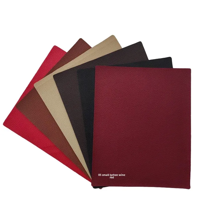 High Viscosity Self Adhesive Sofa Skin Patch for Electric Car Seat Repair Renovation Litchi Pattern Leather with Adhesive