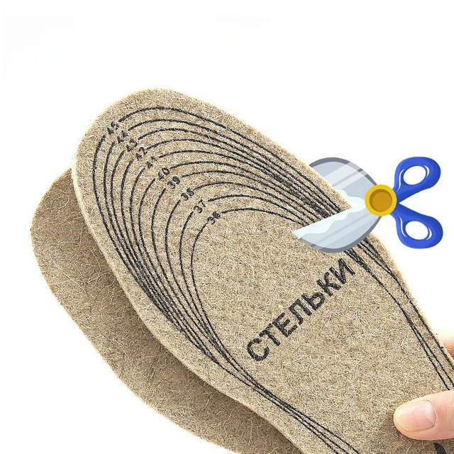 Warm Wool Felt Shock-Absorbing Insoles 5