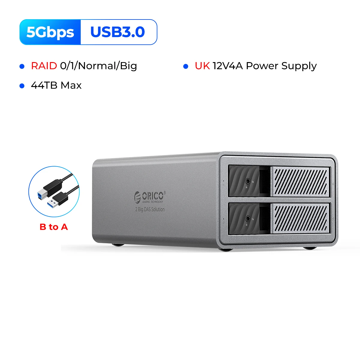 ORICO【RAID機能】HDD ケース 3.5インチ 2台 9828RU3 Amazon.com: ORICO RAID Hard Drive Enclosure 2 Bay USB 3.0