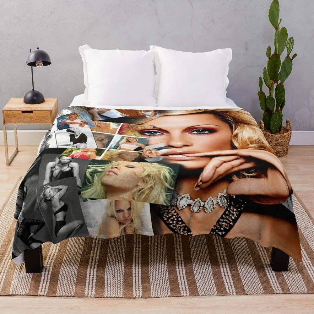 

Pamela anderson Throw Blanket Summer Beddings Hair Loose Furrys for babies Blankets