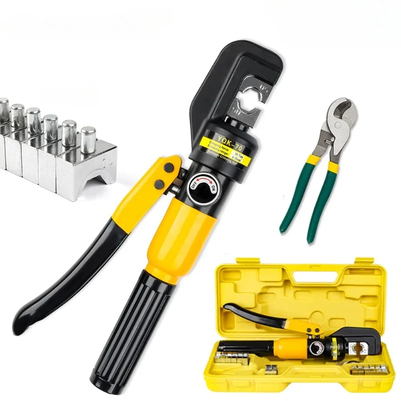 

4-70mm² Hydraulic Crimping Pliers YQK-70 Pressure 8T Home Hydraulic Tools Hydraulic Pliers DIY Cable Terminal Crimping Pliers