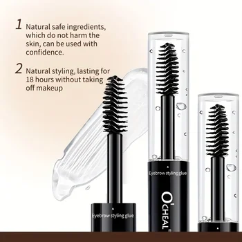 2-in-1 Double-Ended Brow Cream Gel - Smudge-Proof Waterproof Sweat-Resistant Long Lasting Eyebrow Tint Natural Hair-Like Strokes 4