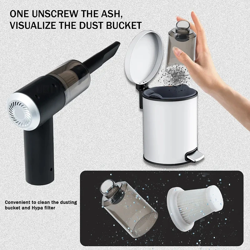 Portable Car Air Duster Usb Rechargeable Handheld Cordless Car Vacuum Cleaner Mini Cleaning Appliances