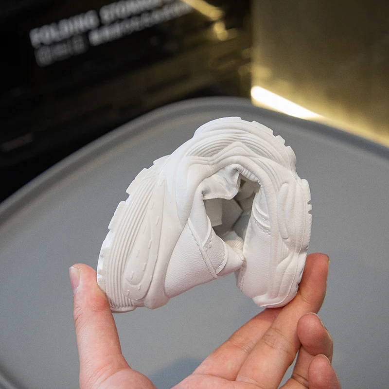 White Kids Non Slip Sneakers for Summer