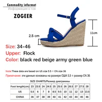 Sandales compensées d'été pour femmes 2026 – Chaussures tendance, grandes tailles 48-50, mules compensées tricotées à talons hauts 6