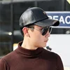 Baseball Cap Casual Fashion Hat Autumn And Winter Thin Plus Velvet Cap Leather Baseball Cap For Men 2024 New Fashion 5