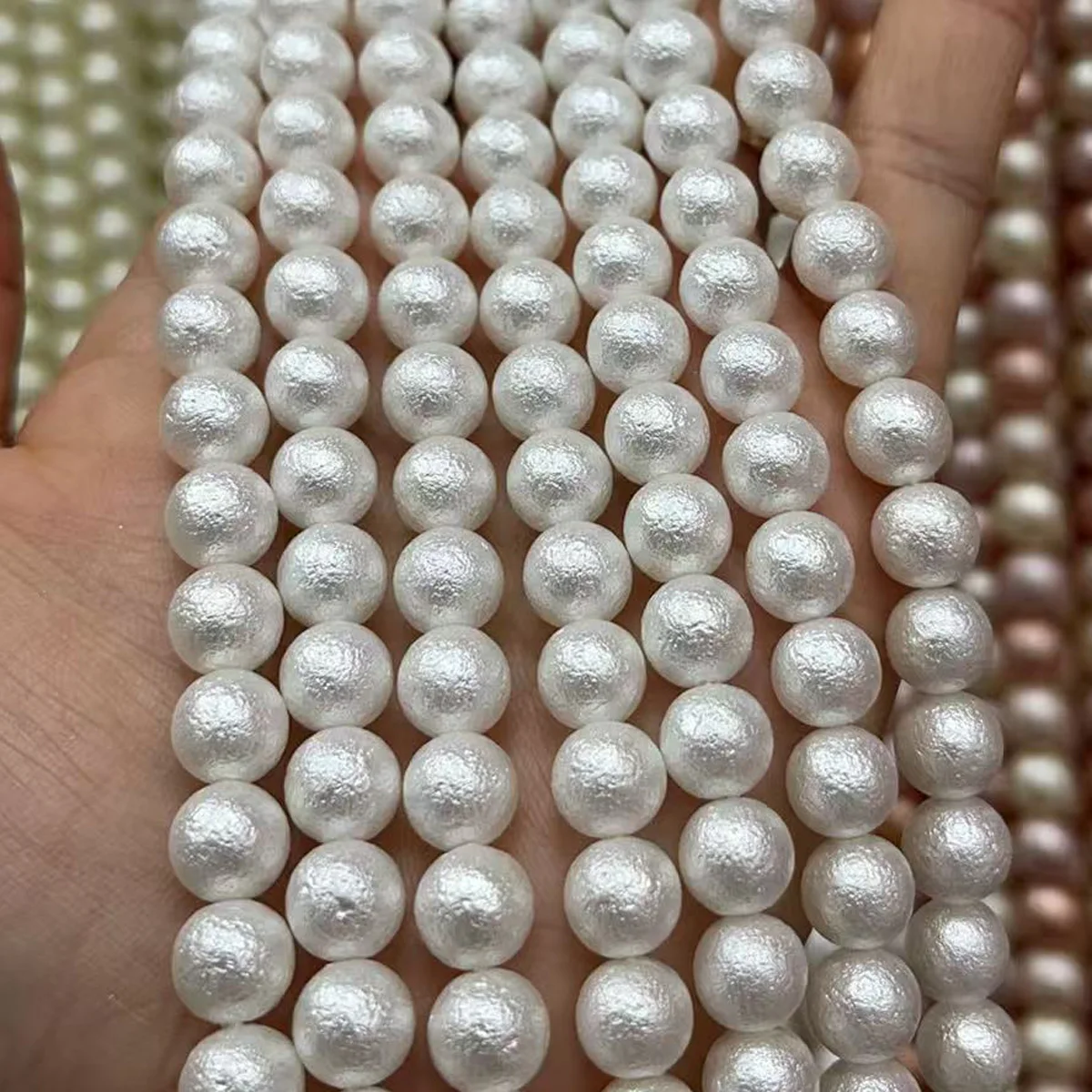 Natural Sea Water Shells Beads Round Mother of Pearl4/6/8/10/12mmmm Loose Spacer Beads for Jewelry Making DIY Necklace Bracelets