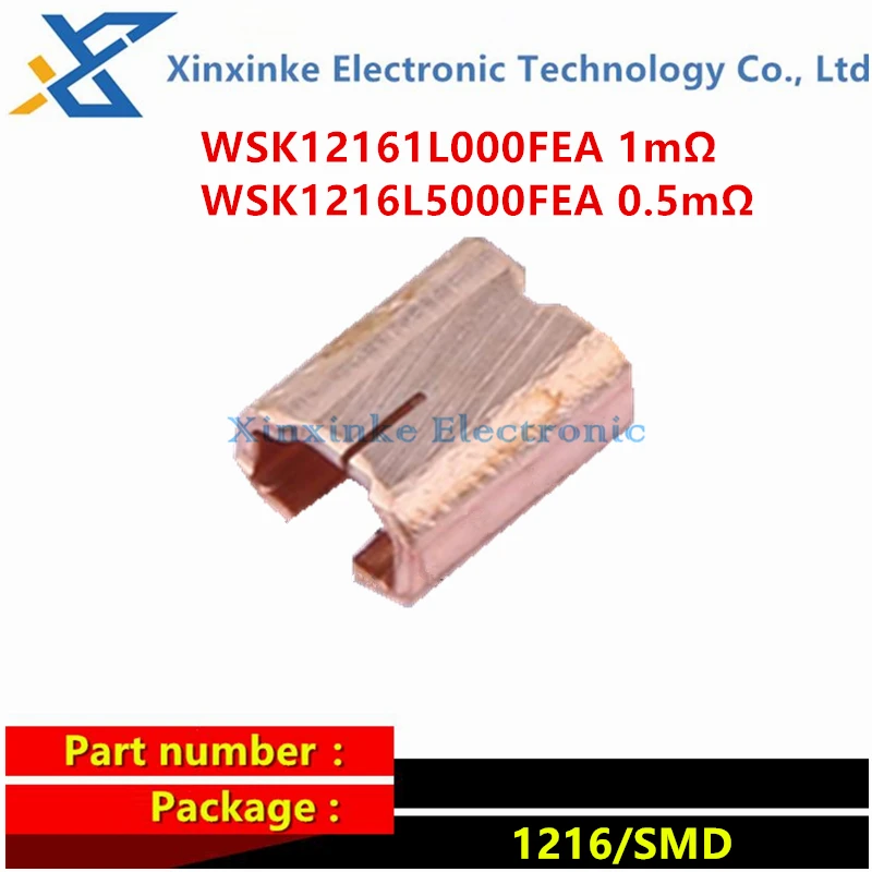 5PCS WSK12161L000FEA 1mΩ WSK1216L5000FEA 0.5mΩ Current Sense Resistors - SMD 3watts .001ohms 1% 0.0005Ω 0.001R 3W 20PPM wsr31l000fa 5l0 wsr 3 dale 5mω 6mω 1mω 7mω 0 005 0 001 0 007 ohm 0 003r current sense resistors smd 3watts 006ohms 1% 3w