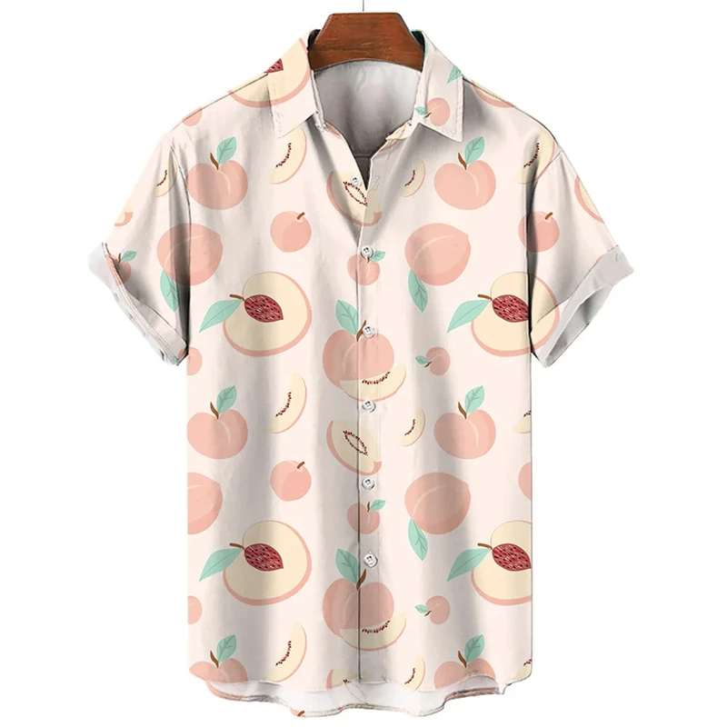 thumbnail image 1 of Camisas hawaianas de verano con estampado de frutas tropicales para hombre, blusas casuales de manga corta de gran tamaño a la moda para playa hawaiana para mujer, 1 of 5