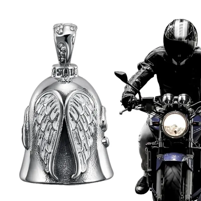 

Motorcycles Bell Pendant Guardian Biker Riding Bell Stainless Steel Biker Style Eagle Rider Necklace For Biker Riders Motorcycle