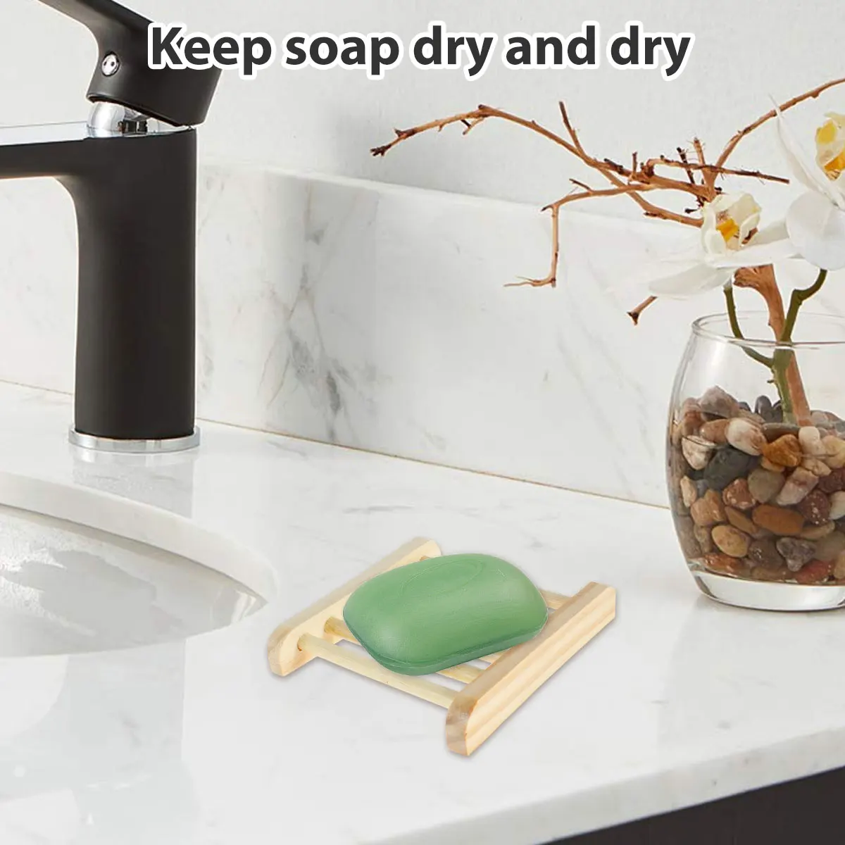 10/20Pcs Wooden Soap Dish for Shower Self Draining Soap Holder Dish Bathroom Soap Tray for Bathroom Kitchen Sink Soap Saver